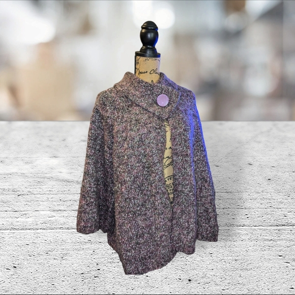 Tweeds purple wool blend cardigan/sweater/jacket size 2X - Picture 6 of 14